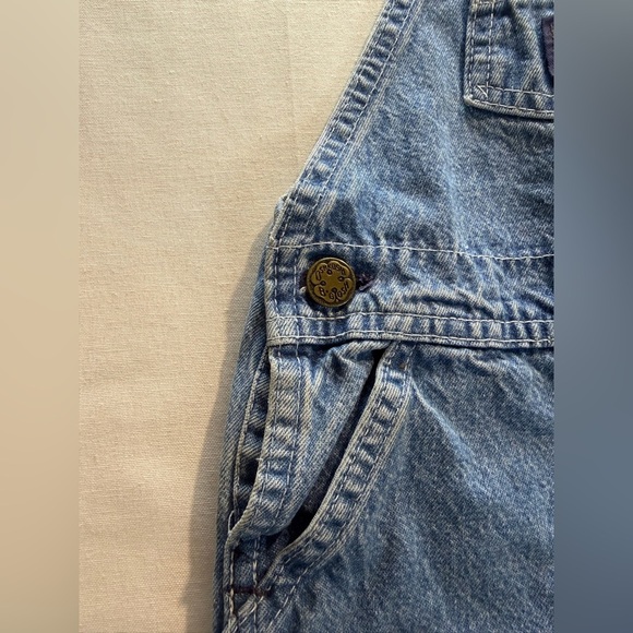 Oshkosh B'Gosh VTG Denim Jean Overall Light Wash Size 24 Months - Picture 4 of 8